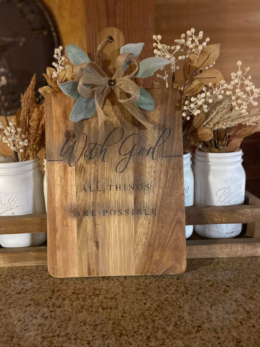 Custom With God, Cutting board